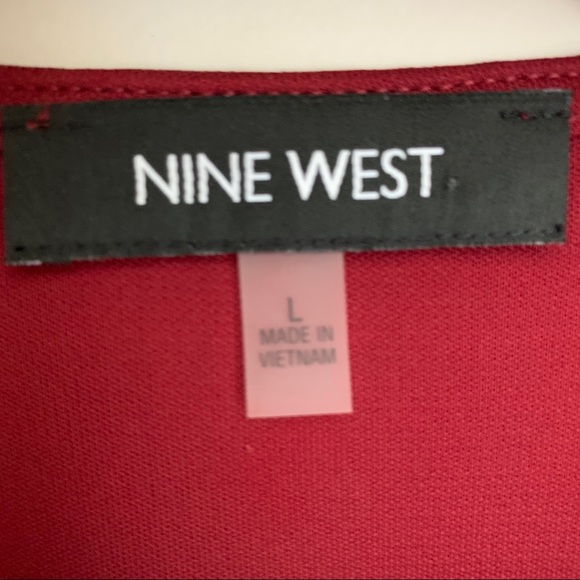 Nine West Deep Red Cowl Neck Sleeveless Top - Picture 5 of 5
